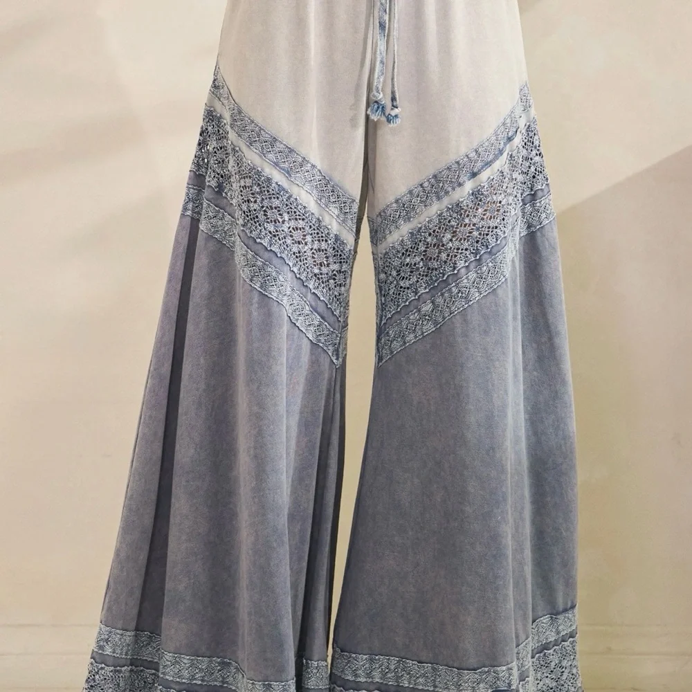 Last One! 🎁 43 💕 Oli & Hali Blue Wide Leg Pants - Picture 4 of 11